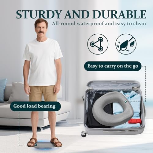 Toilet Seat Riser - Adds 3 Inch of Height to Toilet - with 300 Pound Weight Capacity,no installation,for Seniors Adults Elderly Handicap Disabled Fits Most Standard and Elongated Toilets