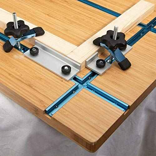 POWERTEC 71609-P4V 3" T-Track Intersection Kit with Predrilled Mounting Holes, 4 Sets, For Universal T track, T Track Accessories for Woodworking Jigs and Fixtures