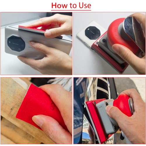 20 PCS 3 x 4 Inch 400-3000 Grit Ultra Fine Sanding Sponge, Soft Foam Sanding Sponge Paper Sandpaper for 1/8" Palm Pneumatic Sheet Sander Work for Automotive Metal Wood Furniture Polishing