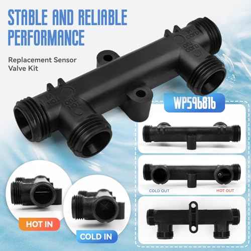 Sensor Valve for Hot Water Recirculating Pump System, Compatible with Tank Water Heaters Only, Includes 12" Supply Lines & 1/2" Adapters