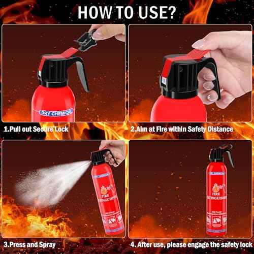 2 Pack ABC Fire Extinguishers for Home & Vehicle, 600ml Dry Chemical Fire Extinguisher with Mounting Bracket ? Ideal for Kitchen, Car, Boat, RV & Business Safety