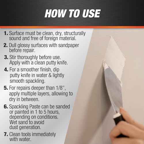 DAP Spackling Paste, White, 8 Oz (7079810200)