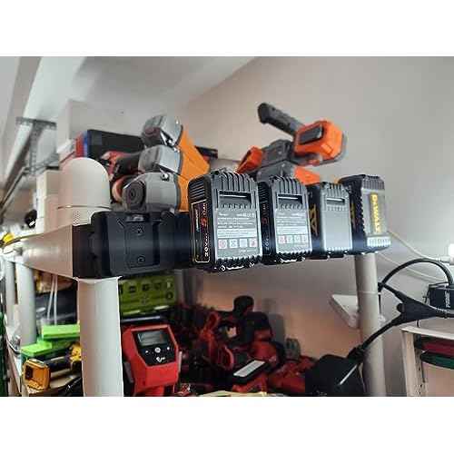 Battery Holders for Dewalt 20V Mount Dock Fit for 20V 60V (No Battery), 5 Pack Battery Dock Holder Fit for DCB200 DCB203 DCB205 DCB206 Batteries (Black)