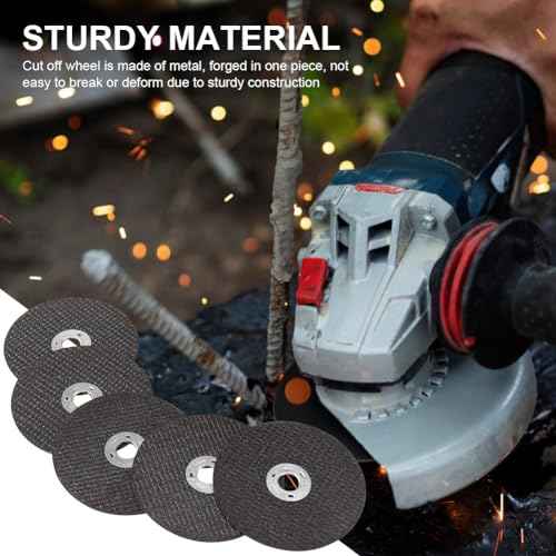 6pcs/Set Cut Off Wheel with 1/4 Stem Mounting Mandrel for Die Grinder, Metal Cutting Wheels Cutter Discs for Metal & Steel Rotary Tool Drill Attachment Bolt Cutter Discs(Color:Black)
