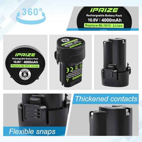 2 Pack 10,8V 4.0Ah Li-Ion Replacement Battery for Makita 10.8V-12V Max Lithium ion Battery BL1013 BL1014 194550-6 194551-4 195332-9