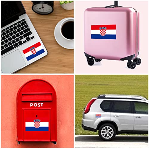 QQSD Croatia Flag Sticker Croatian Decal in Multiple Sizes, 3 Pack, 11.7 x 8.3 Inches