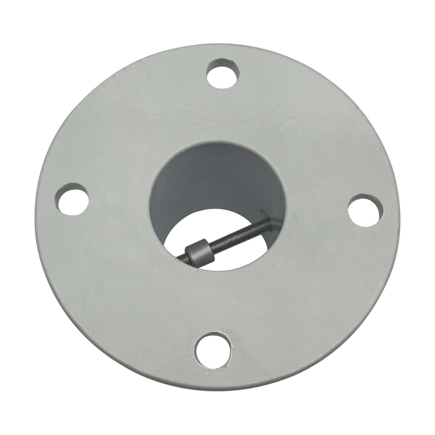 Poolzilla 2-Pack Deck Anchor Flange in White, Diameter of 1 7/8", Made of High Grade Cast Aluminum