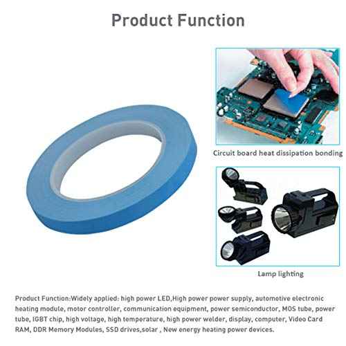 Lependor 15mm x 25m Thermal Conductive Tape Double-Sided Adhesive Cooling Tape for Heat Sink LED Strips, LED Tube, IC Chip-Set (0.59 in x 82 ft)
