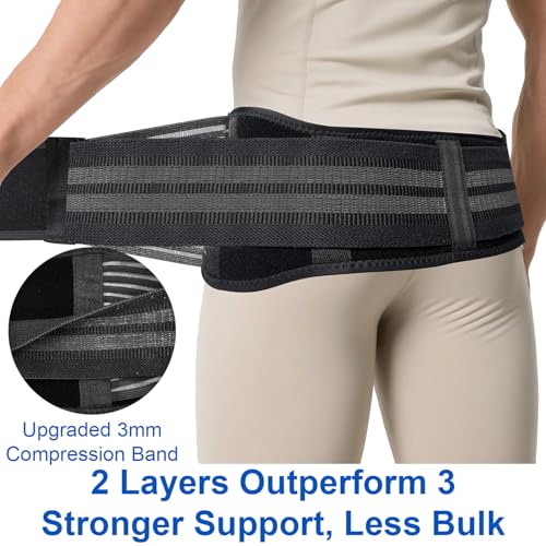 Powerful Sacroiliac Belt for Women and Men, Compression SI Joint Belt for Sciatica Nerve Relief, Hip Brace with Anti-Slip Design, Sacroiliac Hip Brace for Pelvic, Trochanteric Bursitis, Sacrum Pain