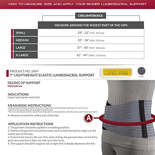 OTC Lumbosacral Support for Women, 7-Inch Lower Back, Select Series