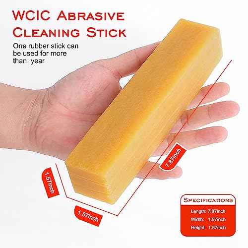 Sanding Belt & Disc Cleaner Stick 1-1/2"x1-1/2 x7-7/8 - Natural Rubber Abrasive Reviver for Woodworking Sanders, Restores Grit & Extends Belt Life