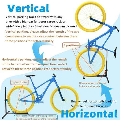 Foozet Bike Stand,Vertical Bike Rack Garage,Space-Saving Rack with Adjustable for Garage & Apartment, Bike Storage for Indoor Storage (1 pack)
