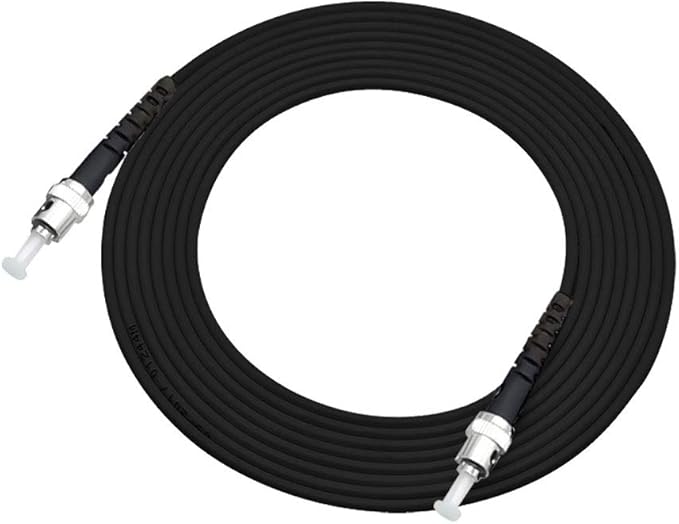 Jeirdus 20M ST to ST Outdoor Armored Simplex 9/125 SM Fiber Optic Cable Jumper Optical Patch Cord Singlemode 20Meters 65ft ST-ST