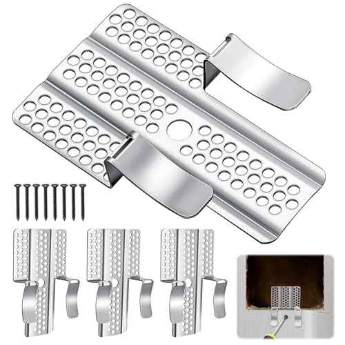 4 Pack Drywall Repair Clips,Easy Drywall Repair Kit,1/2" Stainless Steel Wall Patch Clips with 8 Screws for Damaged Walls Repairing (4 Pack)