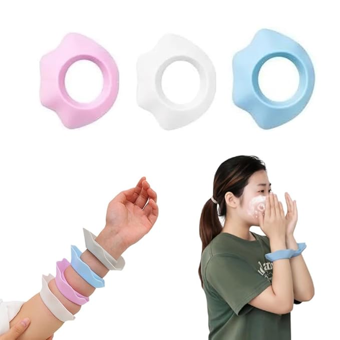 6 Pack Waterproof Face Wash Wristbands Silicone Arm Wrist Towels Arm Water Guards Spa Wash Band Wrist Bands for Washing Face Girls Kids Children Prevent Water from Spilling Down Your Arms