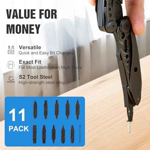 Bit Kit, 21 Double-Ended Screwdriver Bits for Multi-Tools, Can be used with pliers, The set includes double sheaths for easy storage£¬Suitable for Leatherman