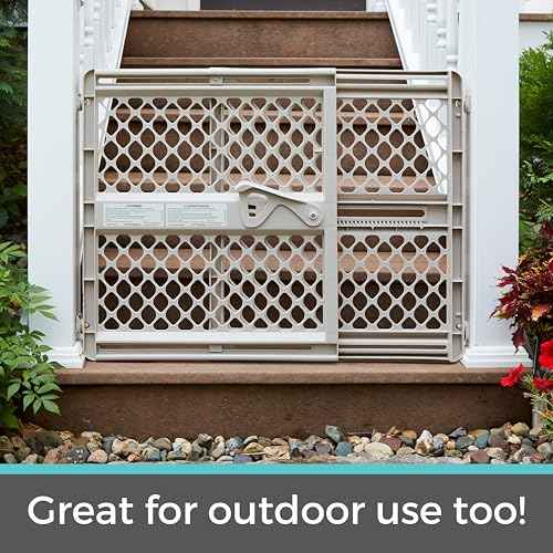 Toddleroo by North States - Supergate Secure Baby Gate: Plastic Pressure Mount Baby Gate for Doors & Hallways, Adjustable Indoor Safety Gate, Made in USA, 26 to 42 inches Wide, 26 inches Tall, Sand