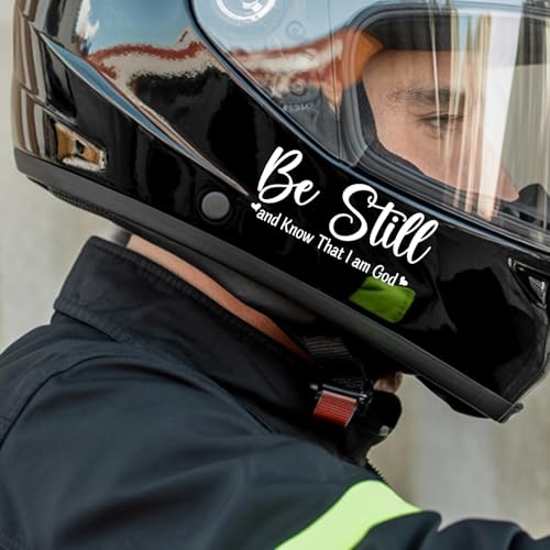 (3 Pcs) Be Still and Know That I Am God Mirror Sticker Inspirational Bible Verse Vinyl Decal for Christian Believers Ideal for Car Rear View Mirror Window Laptop or Motorcycle 4 Inches