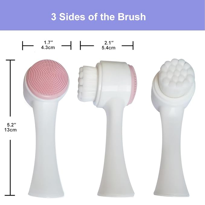 9-in-1 Face Scrubber Face Cleaning Brushes Super Soft Silicone Cleanser Brush and Facial Cleansing Massager Brush Face Cleansing Brush Set