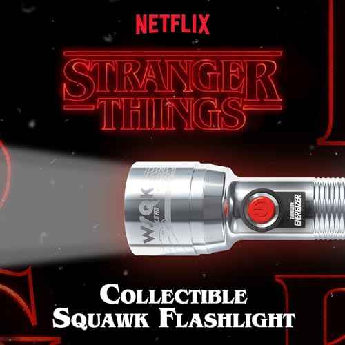 Energizer Stranger Things Squawk Retro LED Flashlight, Water Resistant and Drop Tested Camping Flashlight, Limited Edition, 250 Lumens
