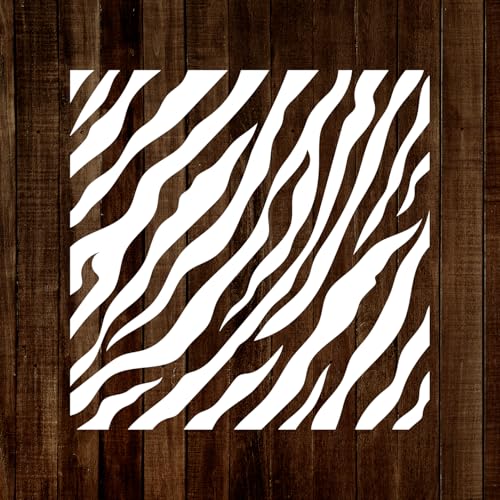 MAGJUCHE Tiger Print Stencil 12 Inches, Reusable Animal Print Stencil for Painting DIY Crafts Decor