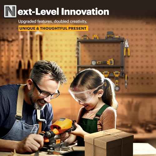 Power Tool Organizer Wall Mount, 15 Min Fast Assembly & Maximum 100lb load by Heavy Duty Metal, 4 Slots for Cordless Drill, Garage Storage Shelf with Hooks, Father/Men/Husband Birthday Gift