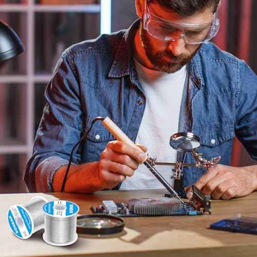 60/40 Tin Lead Solder Wire, Reliable Wire Soldering for Electronics, Plumbing, and DIY Projects (0.6mm 500g)