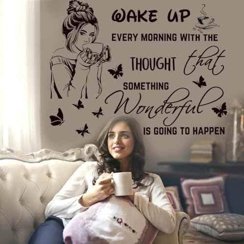 Inspirational Quotes Motivational Wall Stickers Letter Decals Vinyl Sayings Beauty Eye Stickers for Women Bedroom Girls Bathroom Beauty Salon Decoration