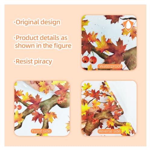 Autumn Maple Leaf Window Clings ? Double-Sided Thanksgiving Tree Branches with Birds & Nest, Removable Fall Glass Door Stickers for Home Bedroom Living Room Farmhouse Decor