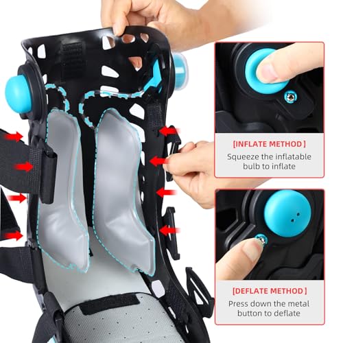 Inflatable Walker Boot, Air Cam Walker Fracture Boot, Short Walker Brace Walking Boot Orthopaedic Boot for Sprained Ankle, Foot Pain Recovery, Stress Fracture, Broken Foot, Achilles Tendonitis L4360 (X-Large)