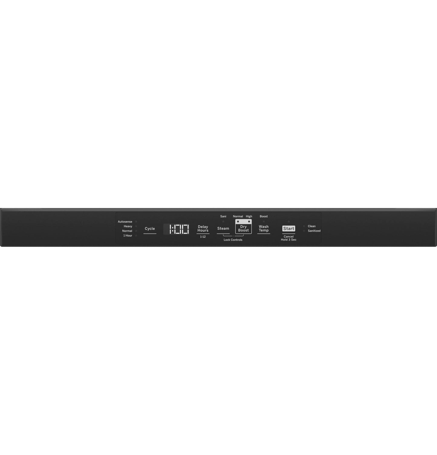 GE 24 in. Built-in Tall Tub Top Control Black Dishwasher w/Sanitize, Dry Boost, 52 dBA GDT550PGRBB