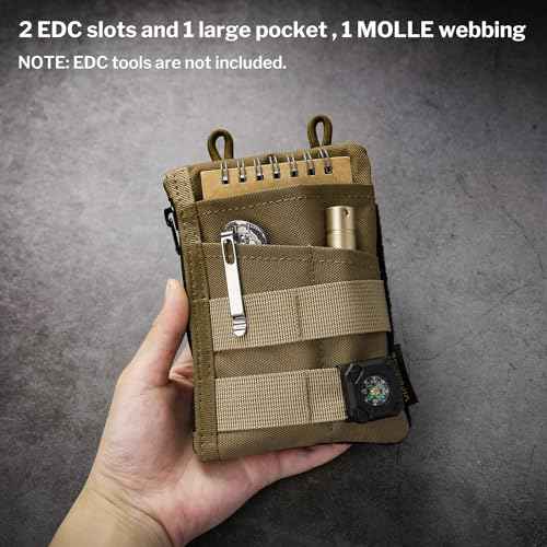 VIPERADE VE18 EDC Pouch, Pocket Organizer for Men, EDC Pocket Organizer, 3 Slots with 2 Zipper Pockets, Multitool Pouch