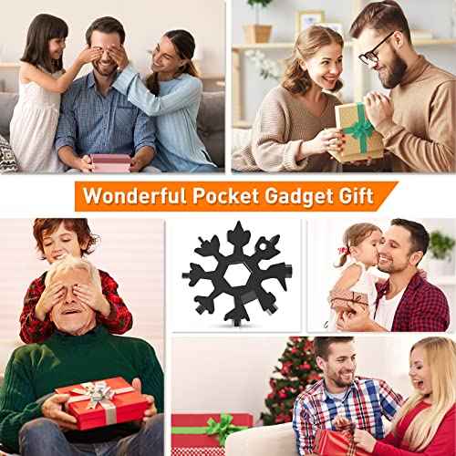 Dusor Gifts for Men Him Dad Husband, 18-in-1 Snowflake Multitool, Stocking Stuffers for Adults, Mens Gifts for Christmas, Gift for Dad Who Want Nothing, White Elephant Gift for Adults, Gadgets for Men
