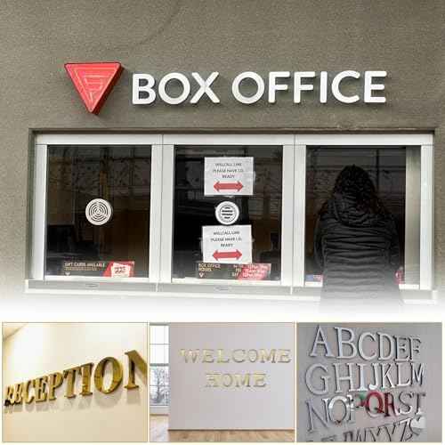 3D Letters for Wall Decor£¬Gold Elegant Wall Letters for Stylish Letter Wall Decor and DIY Home Decoration £¨E,2 pcs£©