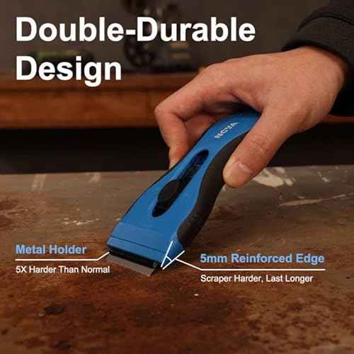Nova Auto-load Razor Blade Scraper With 16 Extra Standard Razor Blades, Ergonomic Handle, Blades Storage, Cleaning Plastic Scraper Tool for Glass Stove Top, Paint, Window, Oven Door and Cooktop