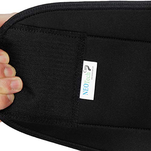 NeoTech Care Neoprene Back Brace for Optimal Support and Pain Relief - Adjustable Compression Belt for Lumbar Stability - Comfortable and Breathable Lower Back Support (Blue, Size L)