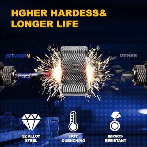 5 Pieces T25 Hollow 2 In. Impact Tough Magnetic Insert Bit Set, #25 Security Torx Head Power Bits, S2 Alloy Steel Star T25 Screwdriver Bits Set