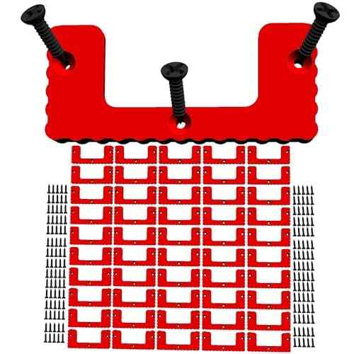50PCS For Milwaukee Packout Cleats, Tool Box Storage System Cleats (50, RED)