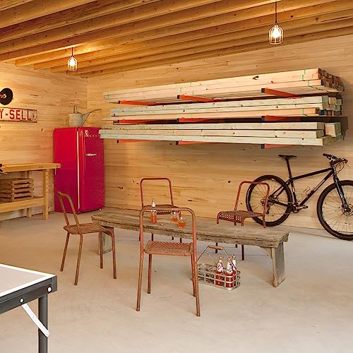 Ultrawall Wall Mount Wood Organizer Racks, Lumber Storage Metal Racks Wood Storage Racks with 3-Level (3 Pack)