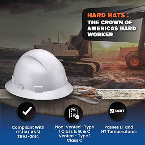 ACERPAL Full Brim Vented Tattoo/Skull Design Matte Finish OSHA Construction Hard Hat with 6-Point Suspension