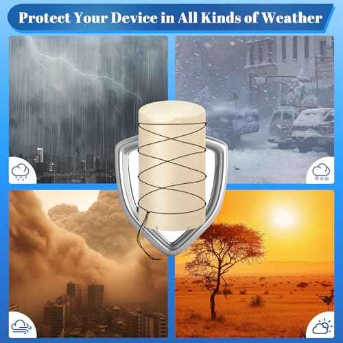 Insulated Well Pressure Tank Cover Aluminum Foil (5¢µ) - 16"D x 32"H Industrial 600D Outdoor Well Water Tank Insulation Blanket, Anti-UV Winter-Freeze Water Well Pump Cover, Beige