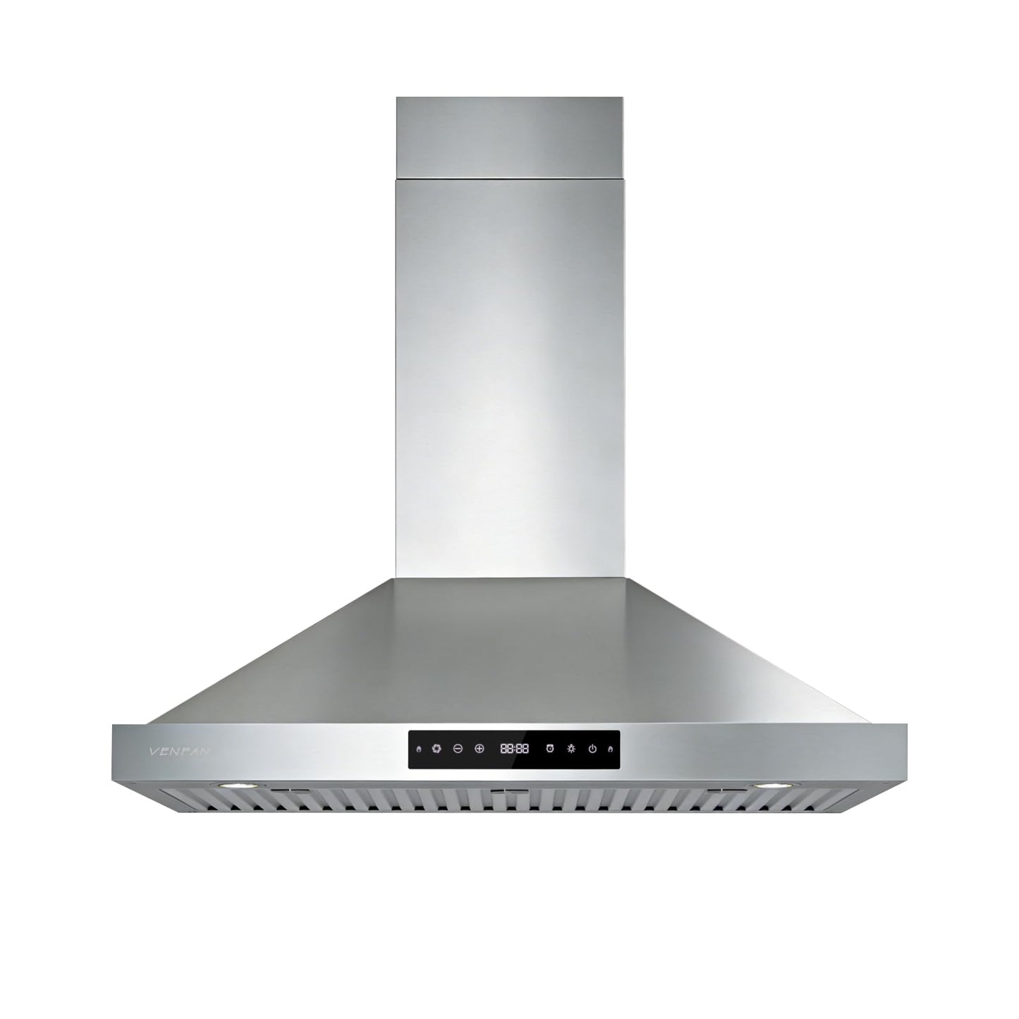 VENFAN 36 Inch Wall Mount Range Hood, 1200 CFM Stainless Steel Kitchen Vent Hood with Gesture Control, 8-Speed Fan, Delay Shut-Off Timer, Ducted/Ductless Convertible, Charcoal Filter Included