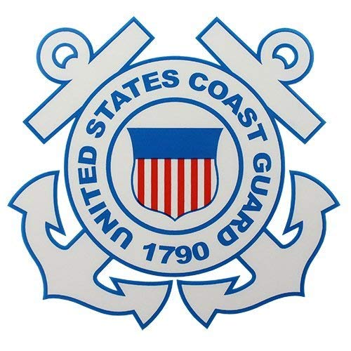U.S. Coast Guard Round 4" Clear Decal