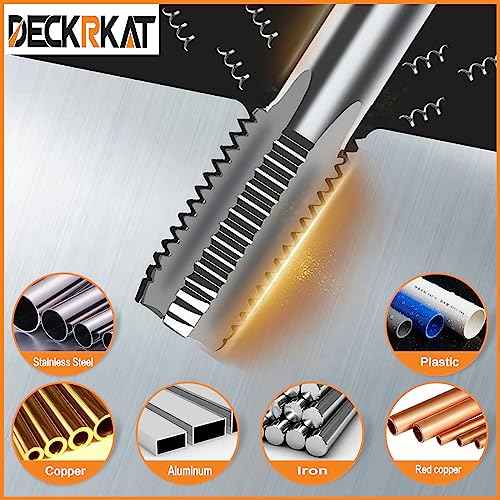 DECKRKAT 2"NPT Pipe Tap, Precision Carbon Steel NPT Tap Set for Clean Accurate Threads, 2"NPT Tap, Perfect for Plumbers Mechanics DIYers, with Durable Plastic Case.