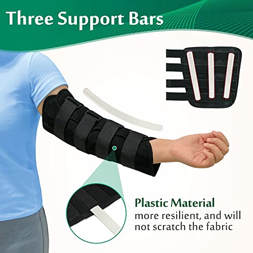 Elbow Splint Tendonitis Elbow Brace Ulnar Nerve Cubital Tunnel Brace for Sleeping Elbow Immobilizer Arm Splint Support for Pain Relief Arthritis Elbow Sleeve Tennis Brace for Men Women (Medium)