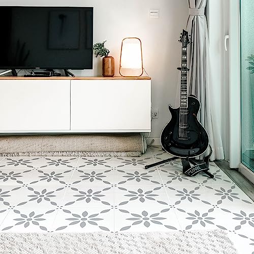Floor Tile Stencil 12"x12", Reusable Large Floor Stencils for Painting Floors, Concrete Stencil for Patio, Wall Stencils for Painting on Walls (Style W1)