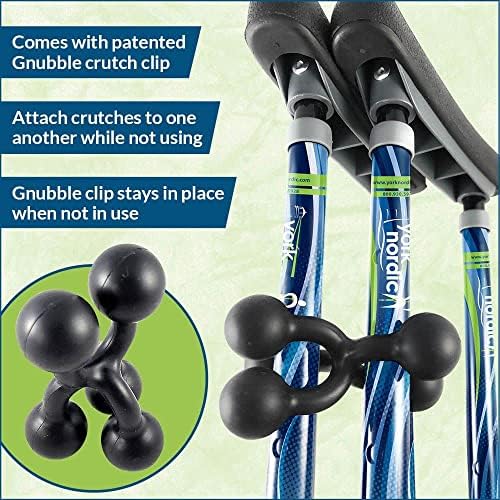York Nordic - Spring Cushion Crutches Perfect for Sports Injuries and Travel - Heights 4'7" to 6'6" - Adjust Down to 22" for Travel