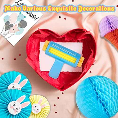 Paper Crimper Tool Wave Shape Making Tool, Pletpet Small Paper Crimper for Crafts DIY Arts Card Stock and Scrapbooking Decoration Making£¨Blue£©