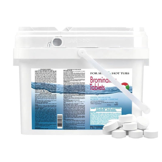 5 LBs Bromine Tablets for Hot Tubs & Spas –1 inch Fast Dissolving, Low Odor, Long-Lasting