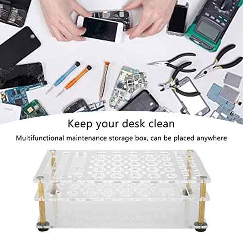 Heayzoki Screwdriver Storage Rack, Acrylic Tool Stand, Transparent, Portable & Lightweight, Ideal for Hardware Tools & Repair Items